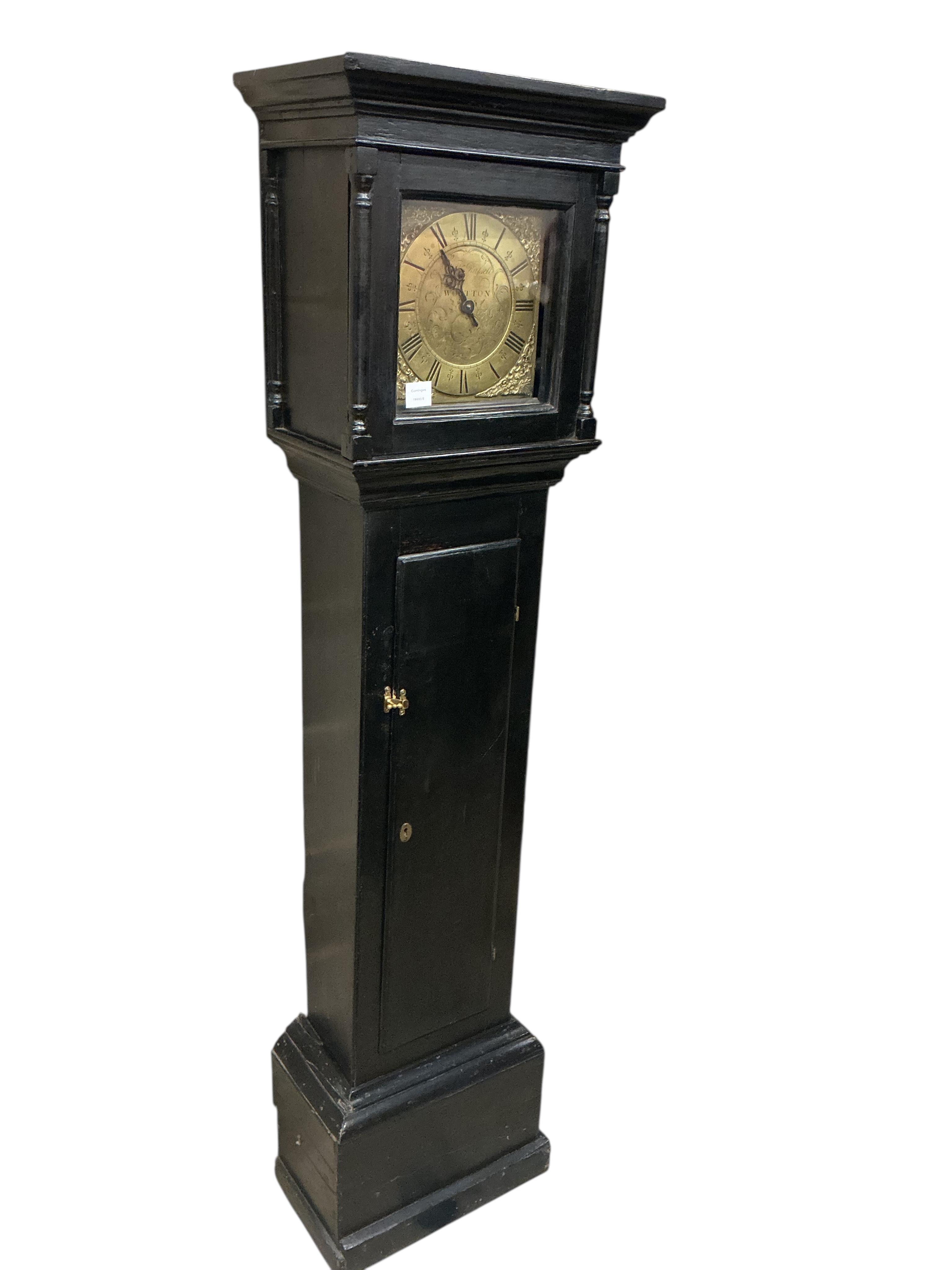 A late 17th / early 18th century thirty hour longcase clock, marked William Russell, Wootton, height 188cm
